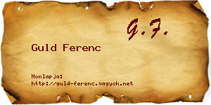 Guld Ferenc névjegykártya