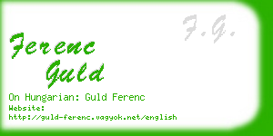 ferenc guld business card